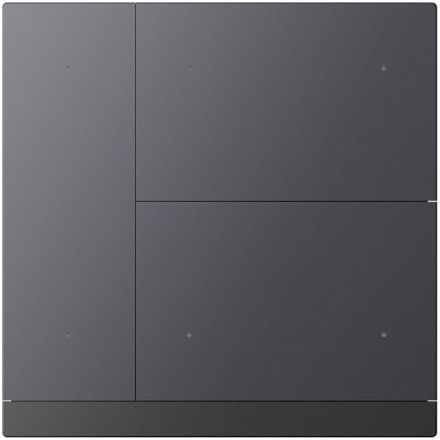 GVS 88188087 KNX pushbutton sensor WALTZ | 3-fold, aluminum | black