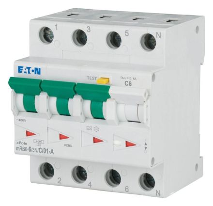 Eaton 120661 FI/LS switch 6 A 100 mA LS:C 3p+N FI:A