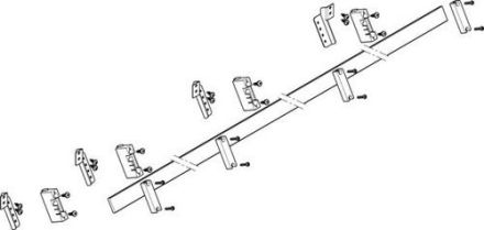 ABN N/PE with CU 30x5mm 1-pole 30° standard busbar module (MXSC51441)