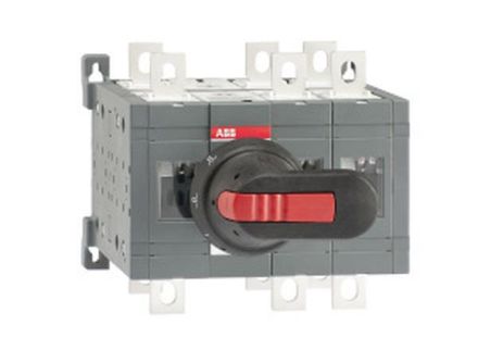 ABB Stotz-Kontakt OT160E12CFP, load changeover switch 3-pole 150A with handle and shaft, fast switching I-0-II, 1SCA108496R1001