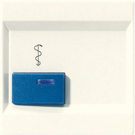Jung LS022A-2 cover for Ackermann, type 73022 A 2, blue, LS series, white