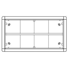 Ritto 1883720 surface-mounted frame 8 module slots, silver