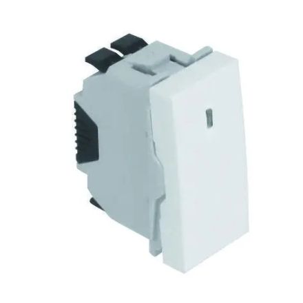 EFAPEL ROCKER PUSH-BUTTON W/INDEP PILOT LAMP-1MOD WH