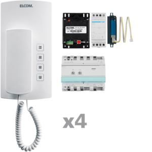 Elcom 1001904 i2-BUS intercom set AKB-04 audio set 4 participants