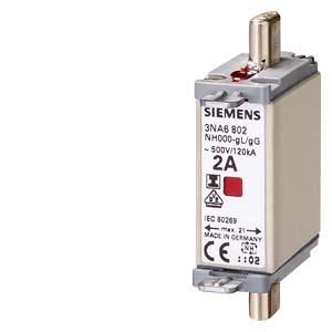 Siemens 3NA6802 NH000 fuse link with combination indicator 2A