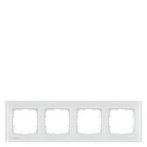 Siemens 5TG1204-1 frame 4-way glass white