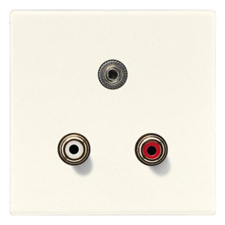 Jung MALS1011 Multimedia connection system Cinch audio / mini jack 3.5 mm, LS series, white