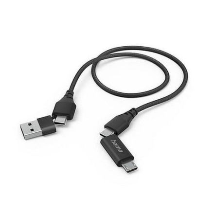 Hama 201537 4in1 multi-charging cable, 1.5 m, black USB charging cable