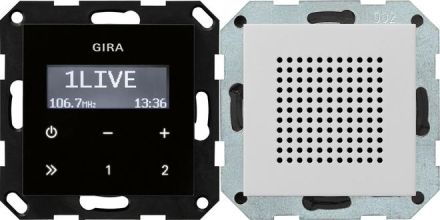 Gira 2280015 RDS loudspeaker Sys 55 grey flush-mounted radio