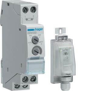 Hager EEN100 twilight switch with surface-mounted sensor