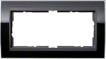 Gira 1002738 cover frame 2f without MS for anthracite Gira Event clear black
