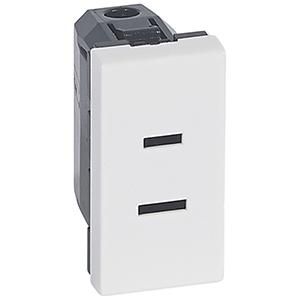 Legrand 077503 socket MOSAIC US 2-pole SK 1mod ws, (white)
