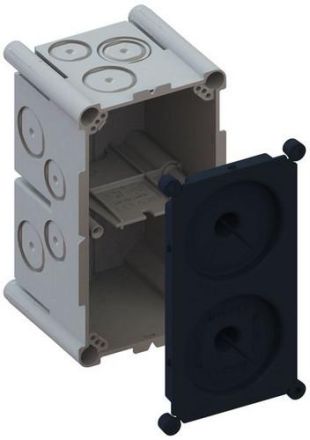 Kaiser 9902.22 Varifix 2x1 with protective cover concrete construction inlet box