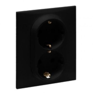 Legrand 864564 SCHUKO socket Niloe Step 1-way, (black)