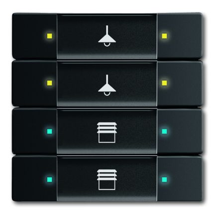 BUSCH-JAEGER 6127/02-885 KNX touch sensor control element | 4-way | matt black