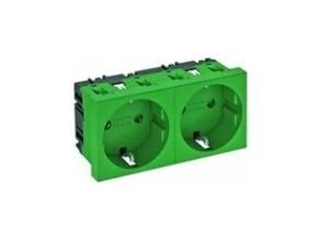 OBO Bettermann STD-D0 MZGN2 0° 2-way mint green socket, 6120026