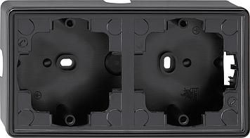 Gira 006247 surface-mounted housing 2-way S-Color Black