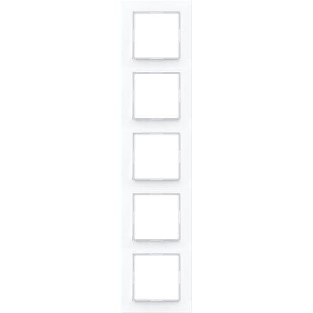 Jung AC585WW frame 5-way, vertical and horizontal mounting, Duroplast, A CREATION, alpine white