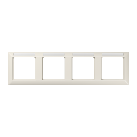 Jung AS5840BFINA frame 4-way, with window (spray-tight), horizontal mounting, thermoplastic, AS 500, white