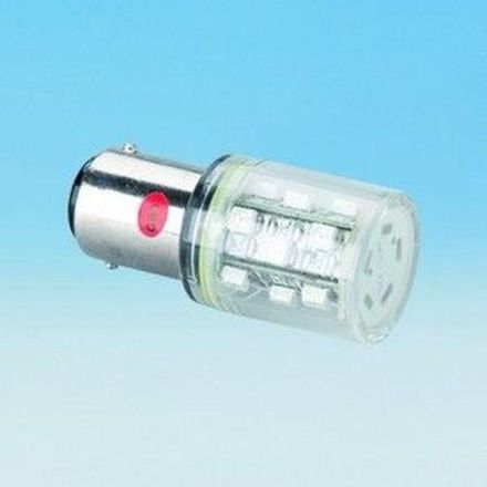 Barthelme 52190212 15LEDs BA15d 24V AC/DC 18lm yellow LED bulb
