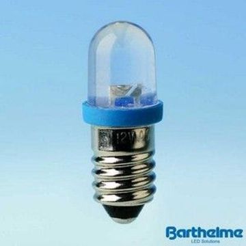 Barthelme 59101214 BR 10x28mm 12V AC/DC E10 blue LED bulb