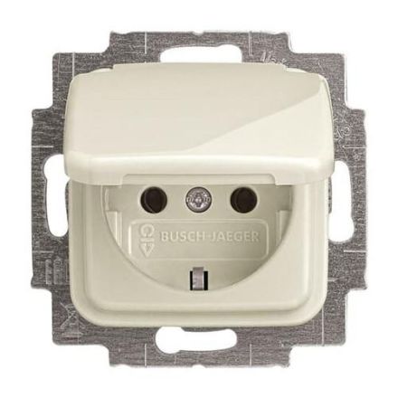 Busch-Jaeger 20 EUK-212 SCHUKO® socket insert, with hinged cover white