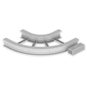 Unex 67526-04 90° grey RAL7035 135x500 R300 U23X flat bend