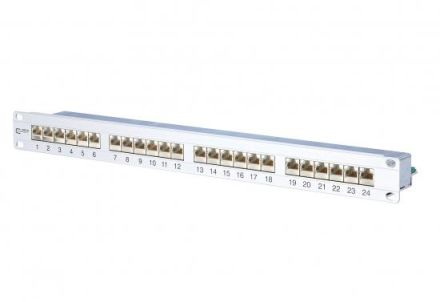 METZ CONNECT 1HE 24xRJ45 E-DAT Cat.6A 24X8 (8) LSA 19' patch panel, 130855-E