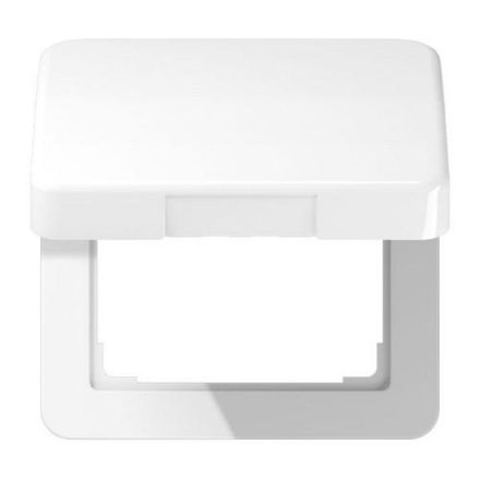 Jung CD590BFKLWW hinged cover with return spring, thermoplastic, CD series, alpine white