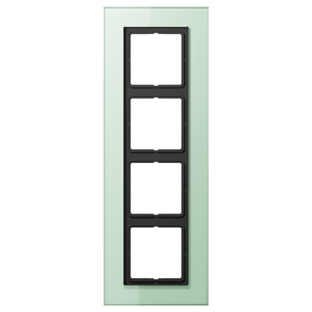 Jung LSP984GLAS glass frame 4-way, vertical and horizontal mounting, glass, LS PLUS, matt white