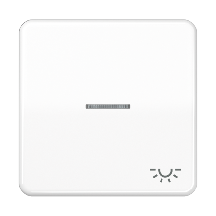 Jung CD590KO5LWW rocker switch 1-way with light guide, symbol light, Duroplast, CD series, alpine white