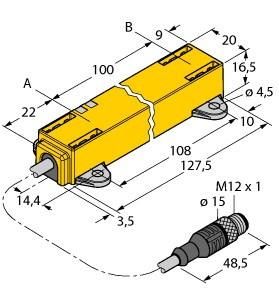 Turck 1590726 LI100P1-Q17LM1-LIU5X2-0.3-RS5 Inductive linear position sensor