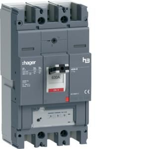 Hager HEJ630GR h3 x630 LSnI 3P3D 630A 70kA circuit breaker