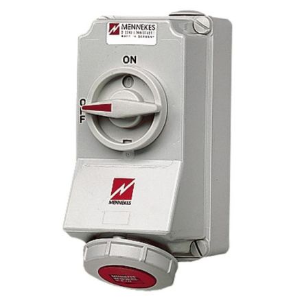 Mennekes 5677AA 32A5P 6H400V IP67 switchable wall socket