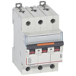 Legrand 409830 Circuit breaker DX3 D2A 3P 25KA 3M
