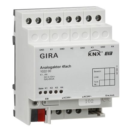 GIRA 102200 KNX analog actuator | 4-fold