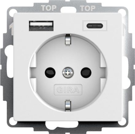 Gira 245927 SCHUKO 2f. System 55 pure white power supply