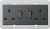 Gira 278328 double socket BS 13A KS switchable System 55 BS 80 Anthracite