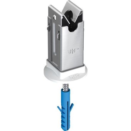 Pröpster 110 501 Niro-Clip V2A D:8mm Type B Rosette LH:39.5 Snap holder