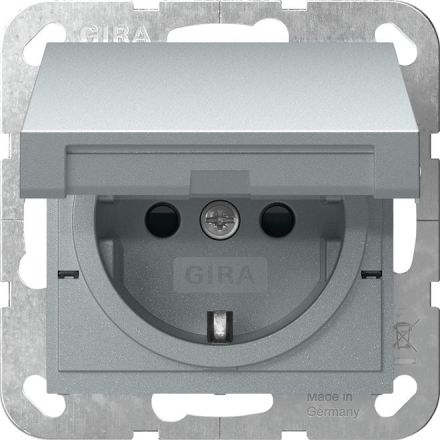 Gira 475426 KD+SH SRK System 55 F aluminum socket SCHUKO