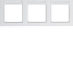 Berker 10236099 frame with insert label field polar white including Berker Q.3