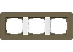 Gira 0213416 cover frame 3f Gira E3 Umbra/pure white