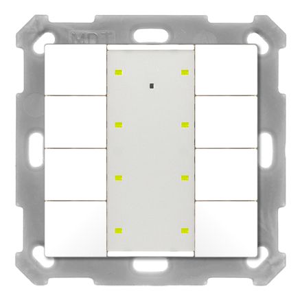 MDT BE-TA55T8.02 KNX push button sensor Plus with temp. UP v2 | 8-way | pure white matt
