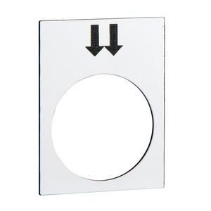 Schneider Electric ZB2BY4908 30x40mm white right fast label plate
