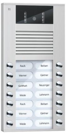 TCS AVE14143-0010 color 130 degrees AP 14 buttons 2 rows silver video outdoor station