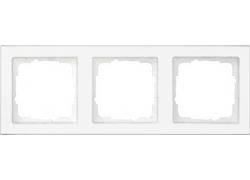 Gira 071322 3-way cover frame transparent Gira E2 pure white