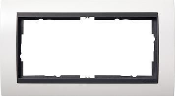 Gira 100207 cover frame 2f without MS for anthracite Gira Event pure white matt