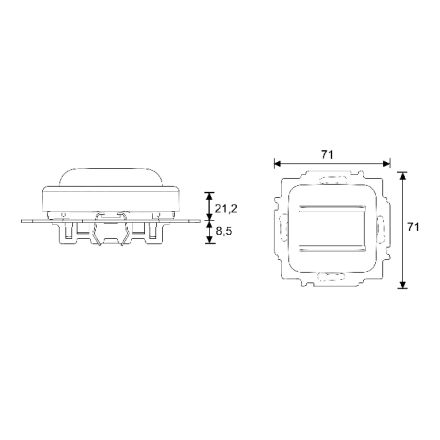BUSCH-JAEGER 6225/1.0-83 f@h-BWM Future Linear | without switching actuator | aluminum silver