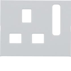 Berker 3313077009 Centre piece for sockets, British Standard switchable polar white, glossy Be