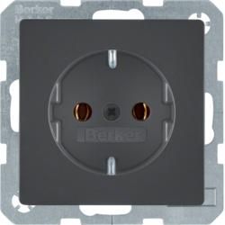 Berker 41436086 SCHUKO socket anthracite velvet Berker Q.1/Q.3